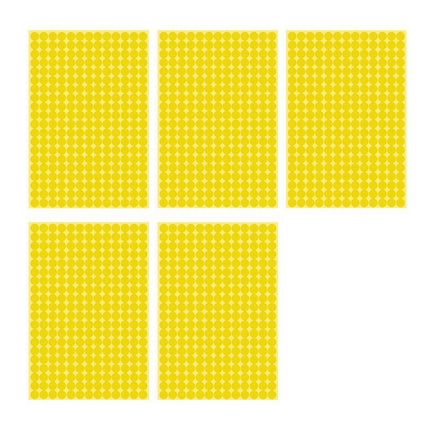 8/13/25/50mm Colour Sticker Dots Adhesive Round Labels Circular Scrapbooking Yellow - Aimall