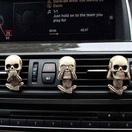 3pcs Ghost Head Car Decoration Accessories Halloween Ornament Vehicle Interior