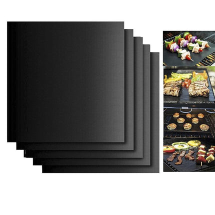 BBQ Grill Mat Reusable Bake Sheet Resistant Teflon Meat Barbecue Non-Stick Party - Aimall
