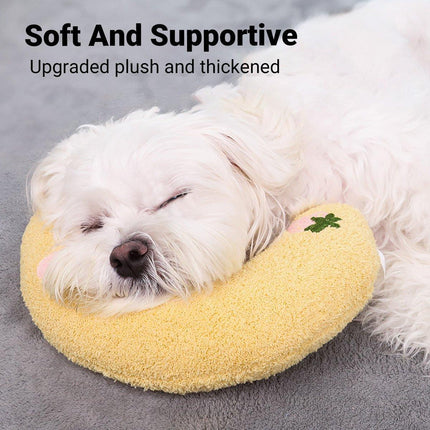 2PCS Plush Pet Pillow Soft Dog Cat Sleeping Bed Moon Shaped Cushion Mat for Pet