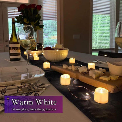24PCS LED Votive Flameless Tea Candle Light Wedding Church Decoration - Aimall
