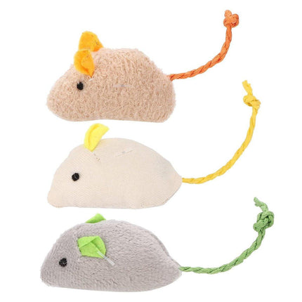 Interactive Plush Catnip Mouse Toy Durable Scratch-Resistant Fun Kitten Play Toy