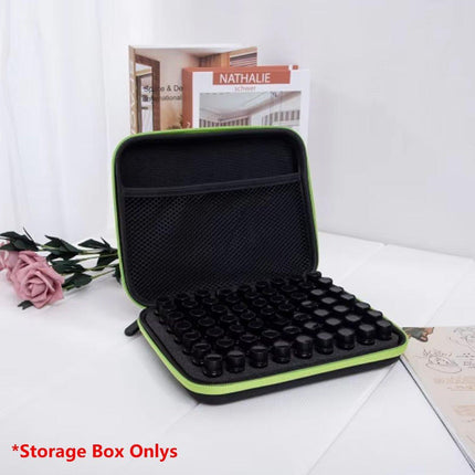 Portable 63 Compartment Essential Oil Bottle Organiser 1-3ML Storage Carry Bag