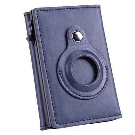 For Airtag Wallet PU Leather Credit Card Money Holder AirTag Case Air Tag Cover - Aimall