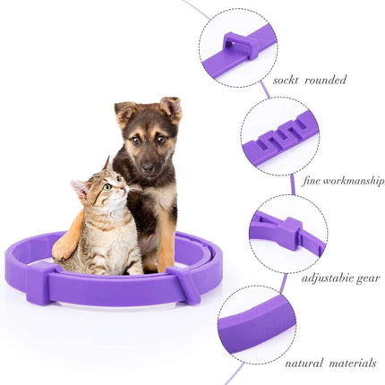 3/6PCS 62cm Pet Calming Collar Adjustable Anti-anxiety for Cats Dogs Stress Reduction - Aimall