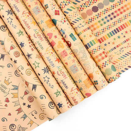 Musical Note Kraft Paper Valentines Birthday Gift Wrap Holiday Wrapping Paper