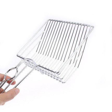 Metal Stainless Steel Cat Litter Shovel Metal Pet Cleaning Filter Scoop Durable - Aimall