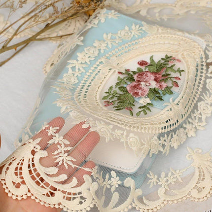 4 Pack Retro Lace Oval Placemats 31x42cm French Crochet Doilies 4 Colors Set