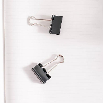 20PCS Black Bulldog Foldback Clips Document Paper Clamps Multiple sizes - Aimall