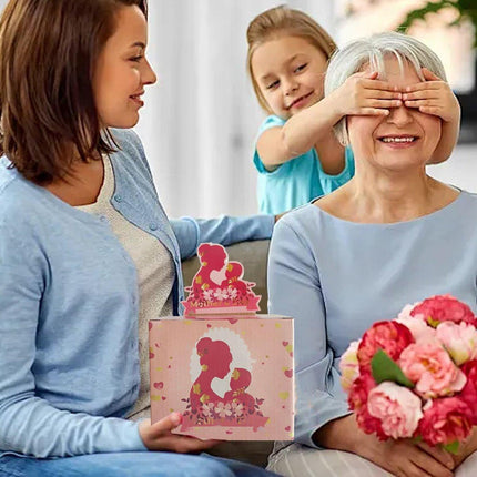 Creative Mothers Day Money-drawing Gift Box Pull-out Surprise Cash Box Decor