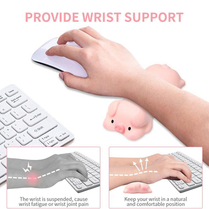 3pcs Cute Cartoon Mouse Pads Wrist Rest Hand Pads Ergonomic Gaming Accessories