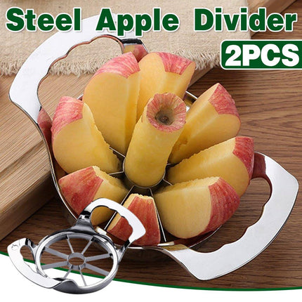 2Pcs Apple Cutter Stainless Steel Fruit Divider for Household Apple Separator