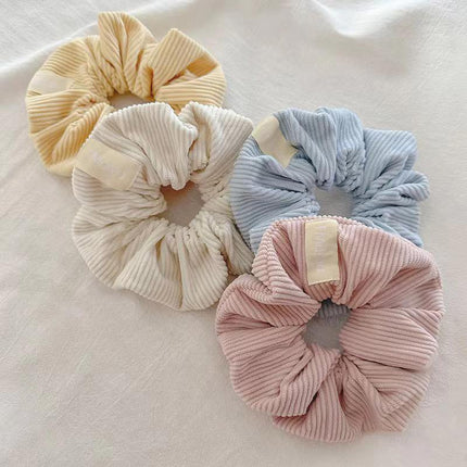 Corduroy Big Hair Scrunchies Ponytail Holder Hair Ties Rope Hair Accesorries - Aimall