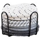 8PCS Round Cotton Woven Coaster Heat Resistant Thick Insulation Dining Table Mat