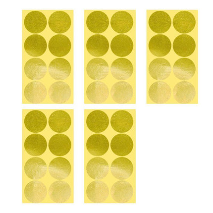 8/13/25/50mm Colour Sticker Dots Adhesive Round Labels Circular Scrapbooking Gold - Aimall