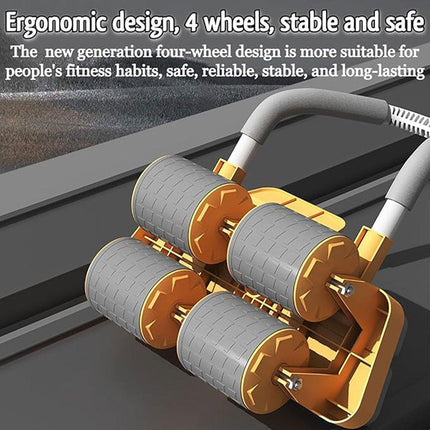 Four Wheel Abdominal Roller Automatic Rebound Ab Machine Home Fitness Equipment