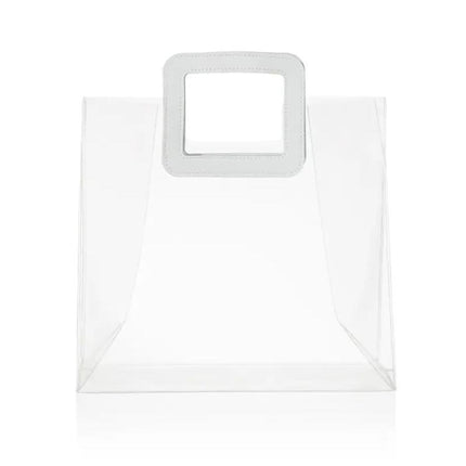 10 x Clear PVC Transparent Handbags for Shopping & Weddings - Aimall