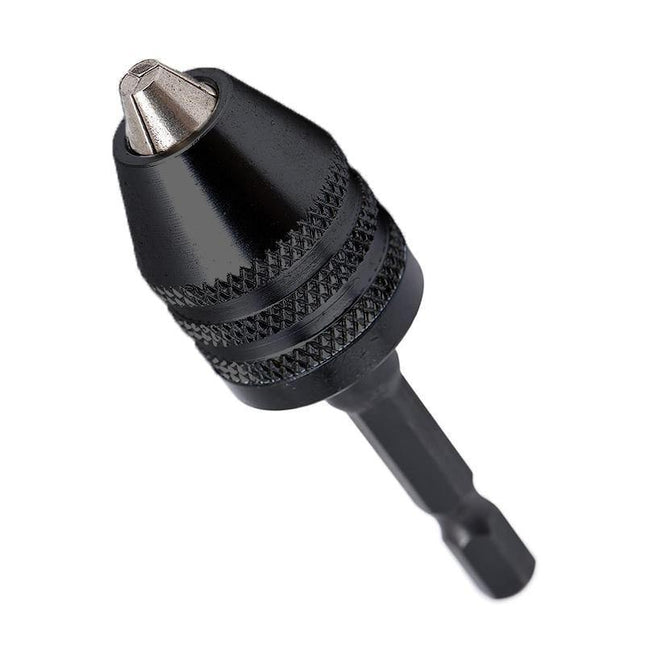 1/4" Keyless Chuck Conversion Hex Shank Adapter Drill Bit Quick Change Driver HG - Aimall