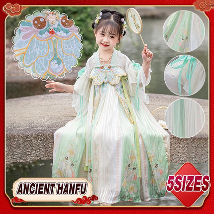 Girl Ancient Hanfu Embroidered Tang Suit Chinese Traditional Dress Princess - Aimall