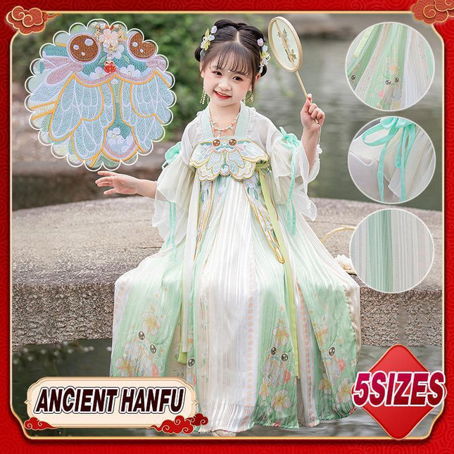 Girl Ancient Hanfu Embroidered Tang Suit Chinese Traditional Dress Princess - Aimall