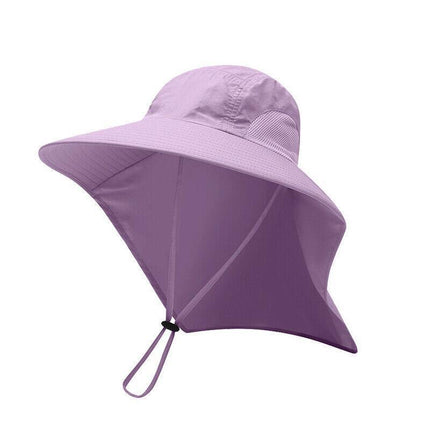 1x Neck Flap Cap Unisex Outdoor Sport Fishing Hat Sun Protection Wide Brim Cover - Aimall
