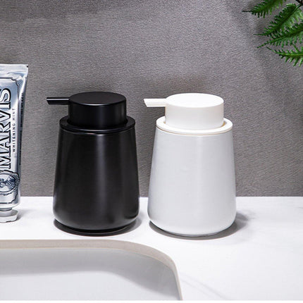400ML Ceramic Stoneware Soap Dispenser Modern Design Lotion Pump Manual Bathroom