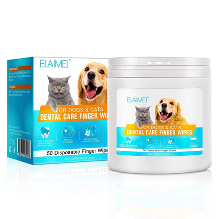 50pcs Pet Teeth Cleaning Finger Set Dog and Cat Oral Care Tool Teeth Cleaning