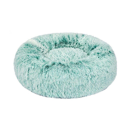 L-70CM Dog Cat Pet Calming Bed Washable ZIPPER Cover Warm Soft Plush Round Sleeping - Aimall