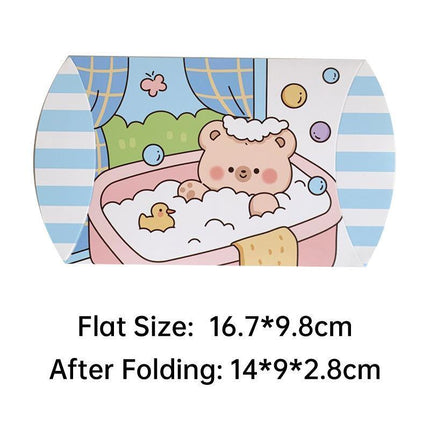 100PCS Pillow Shape Gift Boxes Paper Pouch Folding Carton Party Wedding Favors