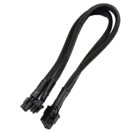 Dual Mini 6 Pin to 8 Pin PCI-E Video Card Power Cable Y Splitter 18AWG Mac Pro - Aimall