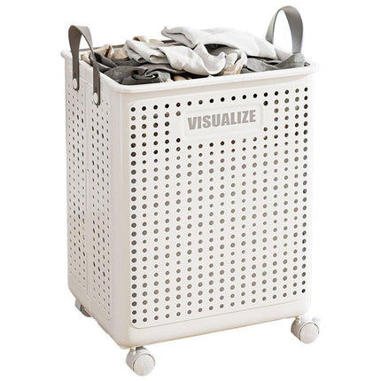 Folding Portable Laundry Basket Multifunctional Storage for Bathroom Household
