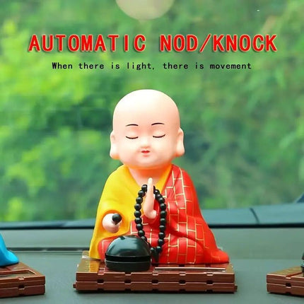 Little Novice Monk Car Ornaments Decorative Figurines Cute Home Office Decor