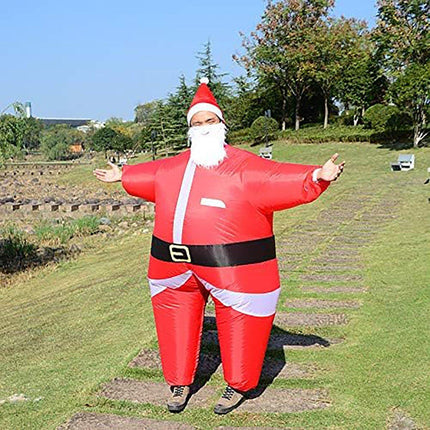 Inflatable Santa Claus Costume Party Event Performance Outfit for Grown-ups and Kids