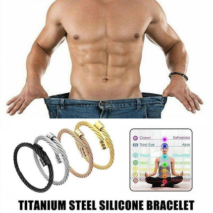 Lymph Drainage Magnetic Bracelets Crainoc Titaniumion Osimium Bangle NEW - Aimall
