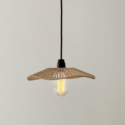 Woven Paper Rope Lamp Shade Rustic Ceiling Light Shade for Living Room Decor