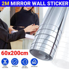 Mirror Wall Sticker Self-Adhesive Waterproof Reflective Decal for Bathroom Decor