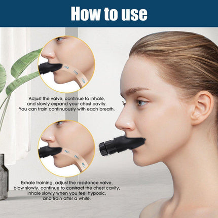 Portable Fitness Respiratory Adjustable Lung Capacity and Abdominal Breathing