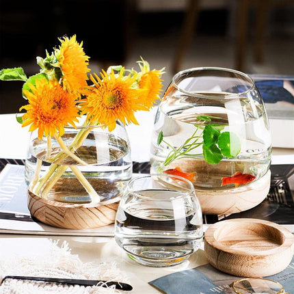 Japanese Style Small Glass Vases Fish Tank for Home Decor