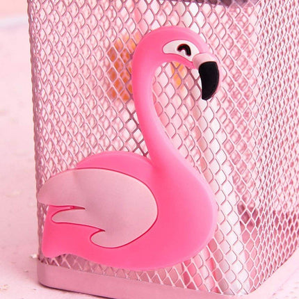 2pcs Cartoon Pink Hollow Mesh Pen Holder Multifunctional Stationery Organizer