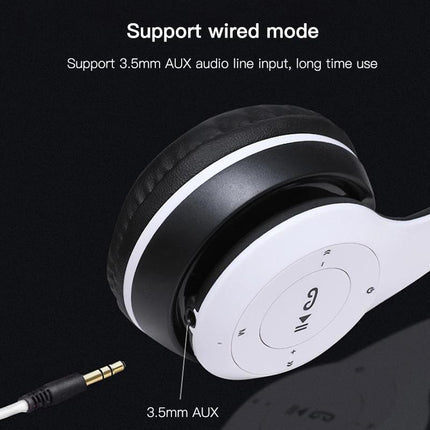 Noise Cancelling Wireless Headphones Bluetooth 5 earphone headset with Mic Hot - Aimall