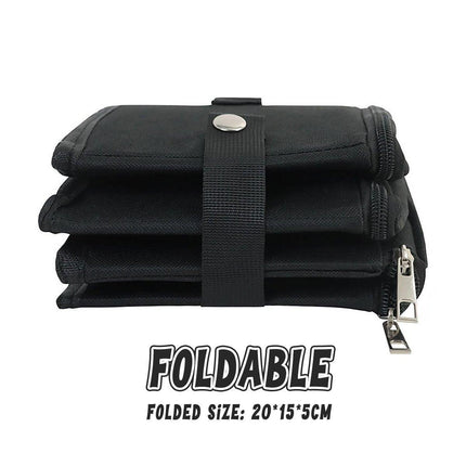 Portable Collapsible Travel Litter Box with Lid Foldable Fabric Litter Pan Bag