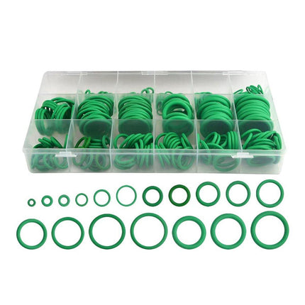 270pcs Automotive Air Conditioning Green Rubber Ring Seal Repair Box Set Seals