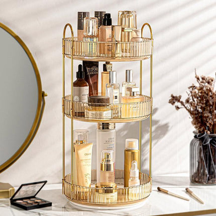 Rotating Cosmetic Organiser Home Storage Shelf Box for Makeup and Beauty Product