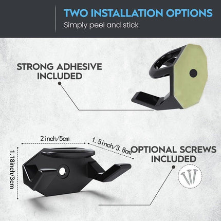 10PCS Self Adhesive Hat Rack Display Hooks Wall Door Baseball Cap Holder Hanger