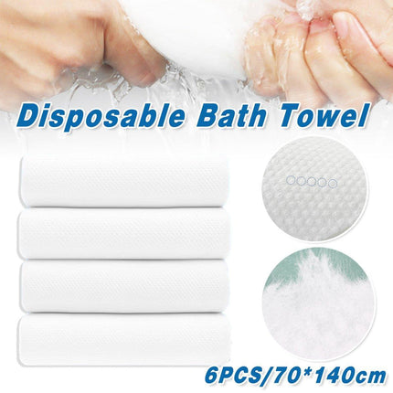 6PCS Thick Disposable Bath Towels Individually Wrapped Large Hotel Spa Towel