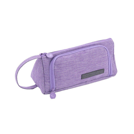 Large Capacity Student Canvas Pencil Case Pencil Bag Multi-functional Cute - Aimall