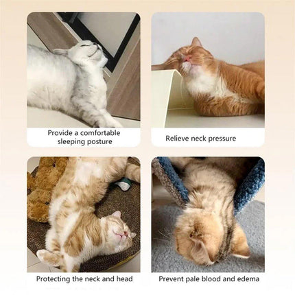 Dog Pet U Shaped Pillow Cartoon Breathable Cat Sleeping Cushion for All Seasons