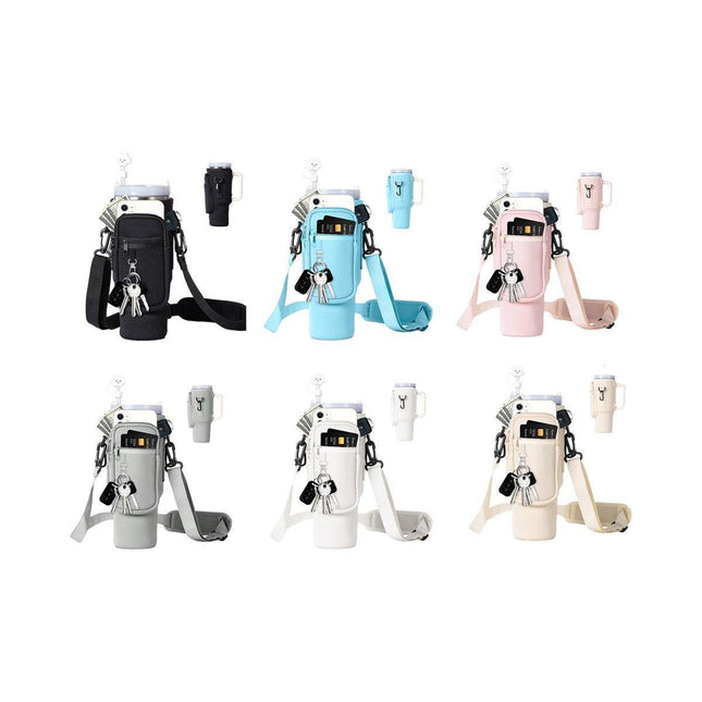 Portable Cup Sleeve Drink Holder Reusable Water Bottle Carrier Travel Bag