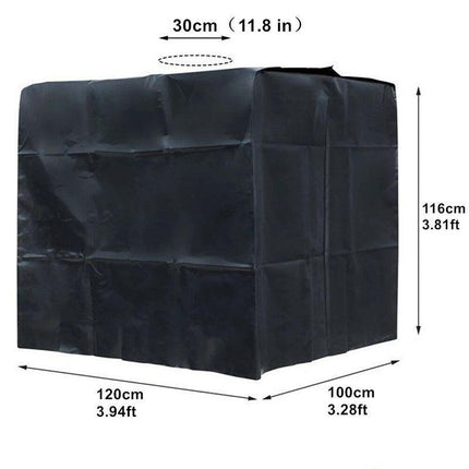 1000L Water Tank Cover Sun Protective Hood 210D UV Resistant Rain IBC Container - Aimall