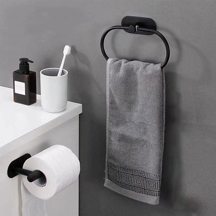 Stainless Steel Oval Hand Towel Ring Rack Rail Holder Wall Mounted Bathroom Tool